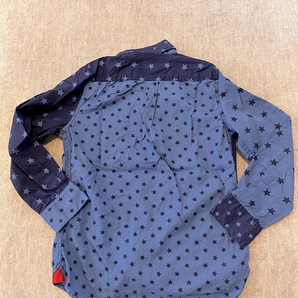 Mini Boden Colorblock Star Button Down Shirt Blue 7 8Y - Picture 5 of 5